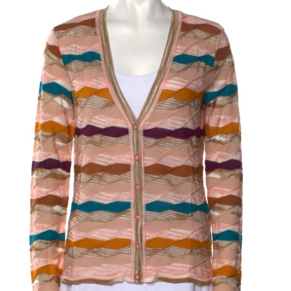 Missoni Multi Colored Cardigan US Size 8 NWT - Picture 1 of 8